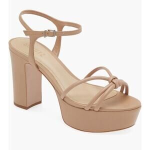 SCHUTZ Kelsie Platform Sandal Nude Size 11B